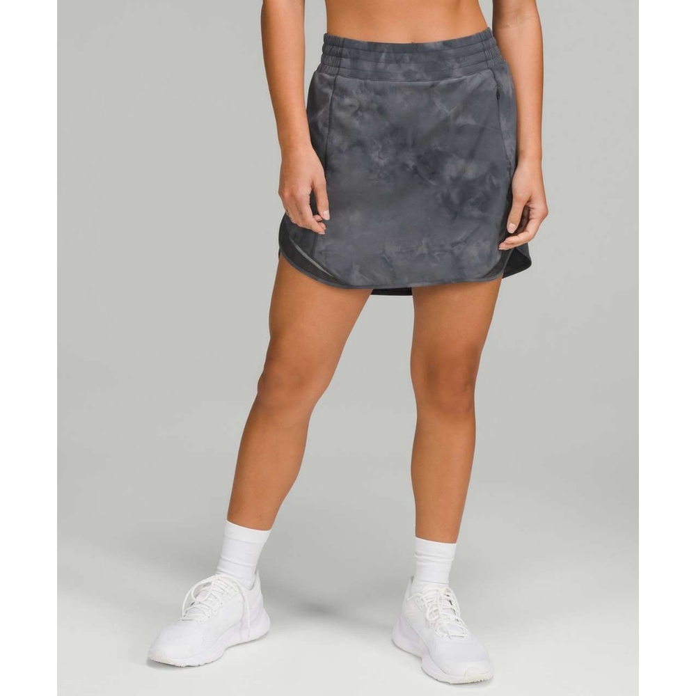 Lululemon Hotty Hot High-Rise Skirt *Long in Diamond Dye Pitch Grey
